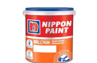 Nippon Paint Walltron Hydroshield Dampproof Cooling Terrace Waterproofing Coating (Grey, 4 L)