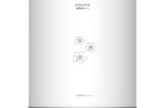 Voltas Aqua Prime 25L, 4 Star Vertical Mounting 2000W Water Heater, with Quartzline Technology (Glassline Tank), Warranty: 2 year on product, 3 year on element, 7 year on tank