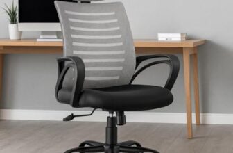 INNOWIN Mini Jazz Mesh High-Back Ergonomic Home Office Chair | 3-Years Limited Warranty Included | Tilting & Height Adjustable Mechanism, Heavy Duty Metal Base | Ideal for Office Work & Study (Grey)