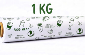 IMVELO Food Wrapping Butter Paper – Non-Stick, Reheatable, Food-Safe 1 Kg Paper Roll Paper Foil(100 m)