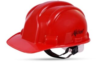Aktion AK H01_WHT Safety Helmets Nape Type, Color: Red, Pack of 50, IS 2925:1984