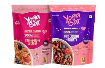 Yogabar Wholegrain Breakfast Muesli Combo | Fruits, Nuts and Seeds 700gm | Dark Chocolate Cranberry 700gm | Nuts + Seeds, Dried Fruits, Whole Grains
