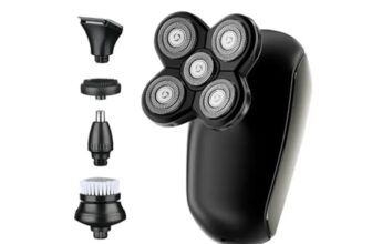 WMARK NG-7983 Men’s Head Shaver for Bald Men 5 in 1 LED Electric Cordless Razors Shaving USB Rechargeable Wet Dry Grooming Kit Nose Hair Trimmer IPX7-Waterproof runtime 70 mins, Model 31