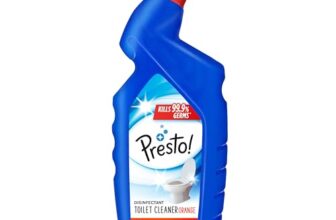 Amazon Brand – Presto! Toilet Cleaner – 1 L (Orange), Pack of 1