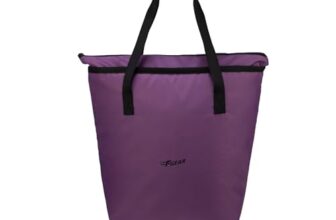 F Gear Flex Purple Tote Bag for Women|Handbag with 1 Spacious Compartment & Inside 2 Pockets|Zip Closure, Premium Finish|Lightweight & Durable|Shopping, Stylish Office, Travel, College Tote