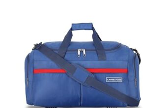 Lavie Sport Polyester Epitome 55 Cms Duffle Bag | Sturdy Airbag Duffle | Spacious Gym Duffle Bag,Navy