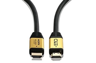 C & E 10 FT(3M) High Speed Ultra 4K HDMI Cable with Ethernet Gold (10 Feet/3 Meters) Supports 4Kx2K@60HZ, 18 Gbps – 24 AWG – 3D / ARC/CEC/HDCP 2.2 / CL3 – Xbox PS4 PC HDTV