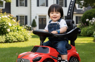 PANDA BABY PRODUCTS Beetle Plus With Music and lights Car Non Battery Operated Ride On(Red)