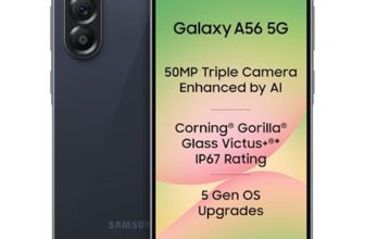 Samsung Galaxy A56 5G (Awesome Midnight Blue, 8GB, 128GB) | Metal Frame | Gemini Live | Awesome Intelligence (AI): Circle to Search, Instant Slo-Mo, Auto-Trim, Object Eraser | Flagship Grade Camera