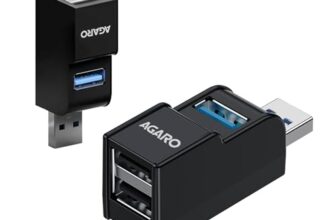AGARO 3-Port USB Hub, USB 3.0 Data Hub with High-Speed 5Gbps Transfer, Plug & Play, Compact & Lightweight, Ideal for Laptop, PC, Keyboard, Mouse & Pendrive