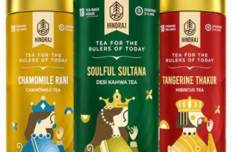 Hindraj Chamomile, Hibiscus & Kahwa Herbal Tea Pack 54 Tea Bags (3 18) Variety Pack Herbal Blends for Sleep, Detox & Immunity Caffeine-Free, No Added Sugar