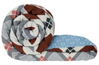 Story@HomeDouble Bed Comforter 180 GSM (220×250 CM) | Reversible Comforter Set Double Bed | AC Comforter Double Bed Cotton | All Season Comforter Double Bed Set | Quilt Blanket – Beige & Grey