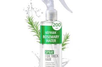 Streax Rosemary Hair Spray – 200ml , 100% Natural Extracts For Hair Growth , Stronger & Thicker Hair, Reduces Hair Fall , Nourishes Scalp & Stimulates Roots , Non-Sticky , Sulphate & Paraben-Free, Rosemary Water Spray for Hair Growth