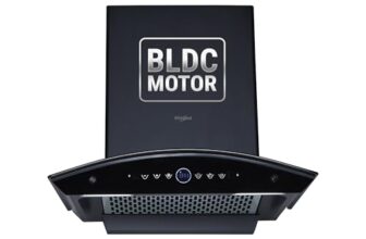 Whirlpool 60cm 1600 m3/hr BLDC Filterless Autoclean Kitchen Chimney with 11 Years WARR on Motor and 5 Yrs Comprehensive | CGFL PRO 600 BLDC HAC BK HOOD | Black | 9 Speed Touch Control with RPM Display