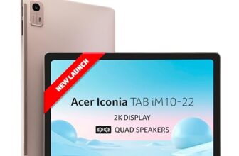 Acer Iconia Tab iM10-22 | 10.36″ 2K IPS Display, Quad Speakers, Helio G99, 6GB + 128GB, 16MP Rear + 8MP Front Camera, Fingerprint Reader, Wi-Fi + 4G LTE(Calling), Android 14, Slim Metal Body, Gold