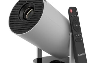 Zebronics PixaPlay® 73 Android Smart Projector, 720p Native, Support 4K, OTT Apps (Netflix, PrimeVideo, Hotstar), 200° Rotatable, 3700 Lumens, Auto Keystone, Miracast, 3W Speaker, 130″ Screen, WiFi|BT
