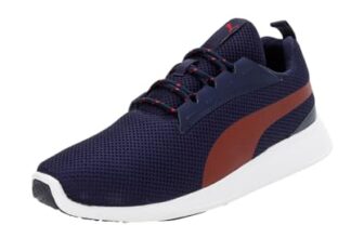 Puma Unisex-Adult Buzz New Navy-High Risk Red-White Sneaker – 7 UK (39189311)