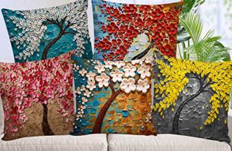 AEROHAVEN Velvet 250TC Cushion Cover, 16 x 16 Inch, Multicolour, Set of 5