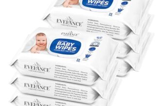 EVELANCE Soft Cleansing Baby Wipes with Lid | 72 Wipes x 6-432 Wipes | Extra Thick & Moist Wet Wipes for Baby’s | Prevents Rashes & Redness with Goodness of Aloe Vera Vitamin E | pH Balanced