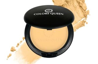Colors Queen Luminous Silk Compact Powder with Argan Oil – 10g | Oil Control, Matte Pressed Powder with Lightweight Formula | Long Lasting Compact Powder for Face Makeup (Almond)