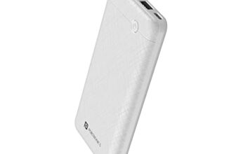 Portronics Power Brick II 10000 mAh,2.4A 12w Slim Power Bank with Dual USB Output Port for iPhone, Anrdoid & Other Devices.(White)