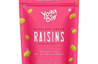 YogaBar Premium Green Raisins 500 grams| Kishmish |100% Fresh Pure Seedless Kismis Raisins|Munakka Dry Fruit|Rich in Iron, Calcium, Vitamin B & Boosts Immunity |Healthy Snacks|Dry Fruit Gift Pack