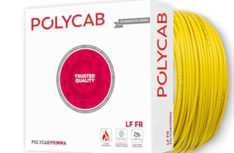 Polycab Primma 90m, 1sqmm. •Heat Resistant •Eco Friendly • Lead free PVC insulation •Mositure resistant •Flame Retardant •99.97% Electrolytic Grade Copper【Yellow】