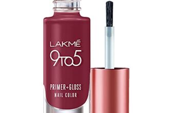 LAKMÉ 9To5 Primer + Glossy Finish Nail Colour|| Scarlet Blaze|| 6 Ml