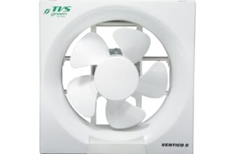 TVS GREEN Ventilation Fan 200mm | Ventico 8 | High Suction with Low Noise | Rust Proof Blades, Easy to Clean with Self Opening Louvers | Ideal for Kitchen and Bathroom | 3 year Warranty | White