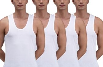 Amul Comfy Men Cotton Solid White Sleeveless Vest Pack of 4