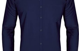 LookMark Men’s Cotton Blend Stitched Solid Full Sleeve Shirt(Shirt 04-M) Blue