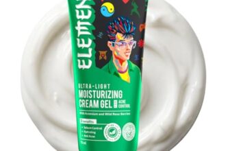 Elemen Ultra-Light Moisturizing Cream Gel for Boys – 75 g | Pimple Clear Moisturizer for Oily Skin | Non-Sticky Oil Control Cream for Teens | With Acnesium & Wild Rose Berries