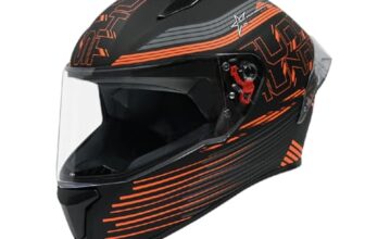 STUDDS Thunder D11 ISI and DOT Certified Full Face Helmet for Men and Women with Clear Visor