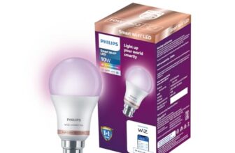 PHILIPS WiZ 10W B22 Wi-Fi & Bluetooth LED Smart Bulb with Music Sync, Compatible with Amazon Alexa & Google Assistant, 16 Million Colours & Motion Sensing Technology | Pack of 1