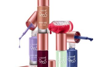 LAKMÉ 9 To 5 Primer + Glossy Finish Nail Colour, Magenta Mix, 6 Ml