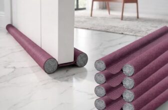 BTfash PVC Door Draft Stopper for Home | Under Door Noise Dust Guard | Cold/Heat Insulation Strip | Gap Sealer for Doors & Windows | Easy Installation. Pack of 5 (36IN_PO5_RED)