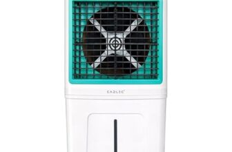Cadlec ChillMate 50L Personal Air Cooler For Home, High Speed Fan with Powerful Air Throw, Inverter Compatible, Anti-Bacteria Honeycomb Pad with Ice Chamber, 3 Year Warranty | White