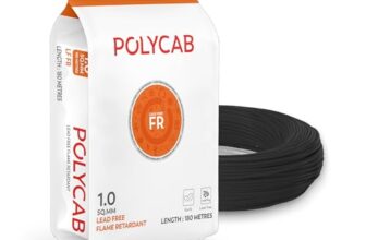 Polycab LF FR 180M coil | 6 SQ MM | Flame Retardant technology | Lead free insulation | 99.97% high purity copper | Rodent protection | RoHS & REACH complaint (Black)