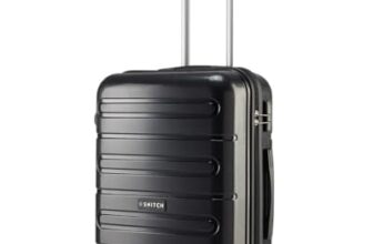 SNITCH Loop Cabin Size Blue Polypropylene Hard Travel Suitcase – Trolley Bag Small & Luggage with 4 Wheels, Secure Lock & Free Shoe Bag