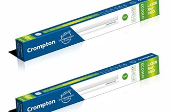 Crompton Laser Ray Neo 1 Feet 5W LED Batten| Energy Efficient Batten for Home | Warm White | Pack of 2