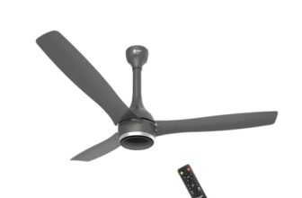 Orient Electric Newly Launched 1200 mm Aeon BLDC PRO, BEE 5-Star Rated, Anti-Dust Designer Ceiling fan with Remote, 5 yrs Warranty by Orient, Boost mode for High Air Delivery – Cloud Grey