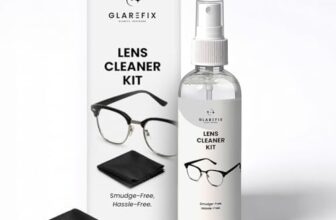 Glarefix Lens Cleaner Kit – 100ml Streak-Free Spray + Microfiber Cloth | Smudge-Free & Anti-Static Formula | Safe for Eyeglasses, Sunglasses, Camera Lenses & Phone Screens