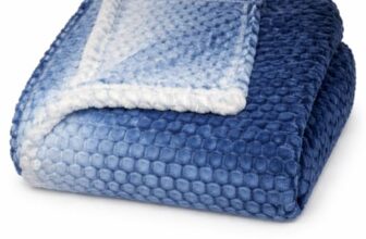 Cortina Jacquard All Season Blanket Single Size Summer AC Blanket Winter Warm Lightweight Reversible Throw Soft Cozy Plush Fuzzy Blanket for Bed Couch Sofa (Blue, 150×200 cm) Color May Vary