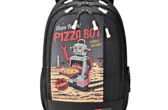 Gear Fiction 2 4 Compartment Backpack 17″/29L Medium Water Resistant School Bag/Casual 4 Compartment Backpack/Daypack/Kids Bag for Boys/Girls (Black-Mint)
