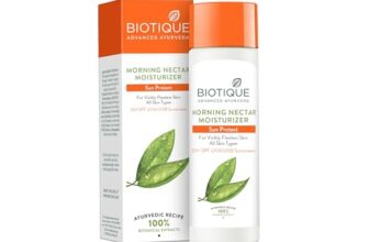 Biotique Morning Nectar Sun Protect Moisturizer SPF 30 UVA/UVB Sunscreen | Visibly Flawless Skin | Suitable for All Skin Types | 190ml
