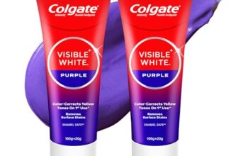 Colgate Visible White Purple Toothpaste for Teeth Whitening, Helps Remove Surface Stains, Whitens Yellow Teeth, Enamel-Safe for Daily Use (Combo Pack, 200g + 40g)