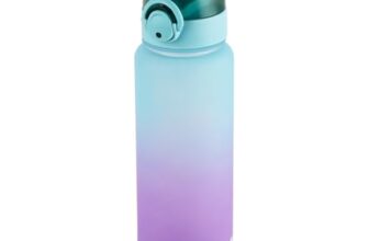 CELLO Buzz Large Sipper Water Bottle, 1160ml Sea Green Purple | Leakproof, Easy to Carry, Lightweight | Gym Straw Water Bottle For Fitness, Office, School, Sports & Outdoor Hydration