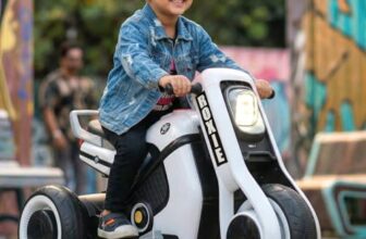 Toyzone Roxie Kids Electric Bike (White)| Rechargeable Bike with 6V 4.5Ah Battery| MP3/USB/BT Music & LED Lights| Smooth Acceleration | 6 Months Battery warranty, For Kids Age 2 to 8 Years, Upto 35 kg