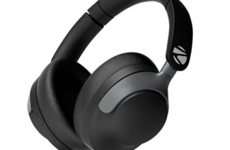 ZEBRONICS SILENCIO 111, Wireless Headphone, Hybrid ANC (50dB), 55*Hrs Backup, Transparency Mode, 40mm Titanium Drivers, 3 EQ Modes, ENC, Gaming Mode, Dual Pairing, Rapid Charge, Bluetooth v5.4 (Black)
