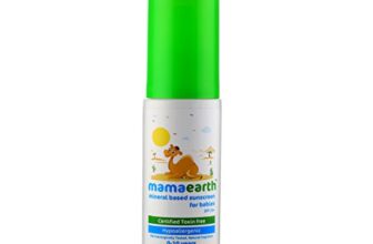 Mamaearth Mineral Based Sunscreen Baby Lotion SPF 20+,Hypoallergenic,100ml,(0-10 Years)